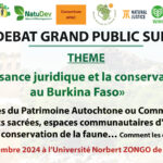 Grand débat public sur les APAC, le vendredi 15 novembre 2024 à l’Université Norbert Zongo de Koudougou à 9h00.